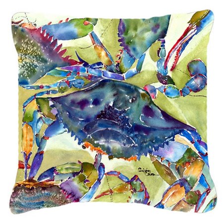 MICASA 18 x 18 in. Crab All Over Indoor & Outdoor Fabric Decorative Pillow MI727492